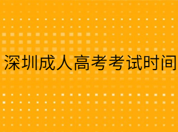 深圳成人高考考試時間